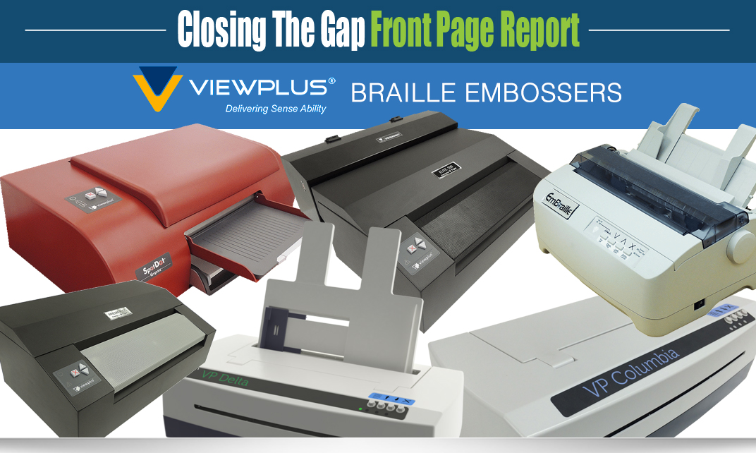 Front Page Report cover of ViewPlus Embossers