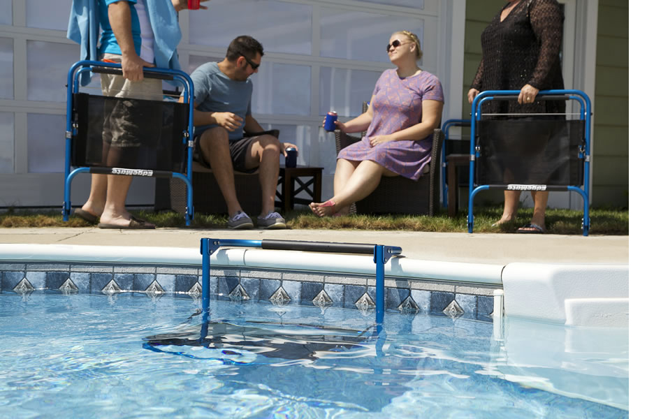 u seat nylon covered pool chair