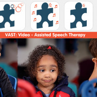 3 kids using Vast speech series on their tablets