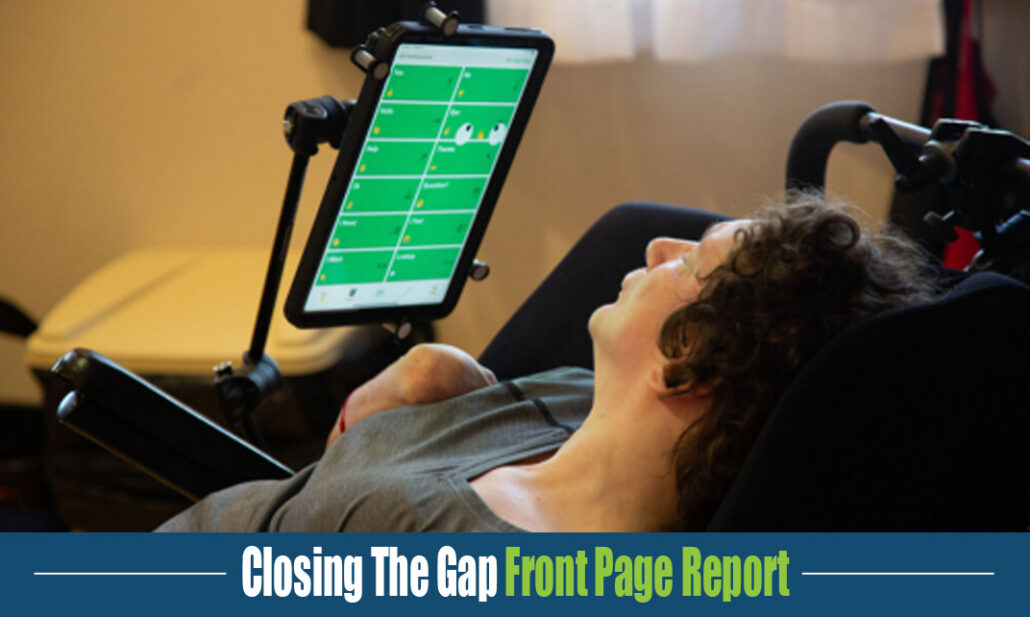 Closing The Gap Front Page Report on Speakprose 3