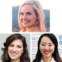 Headshot of Amanda Soper, Jillian Frankel and Li Huai