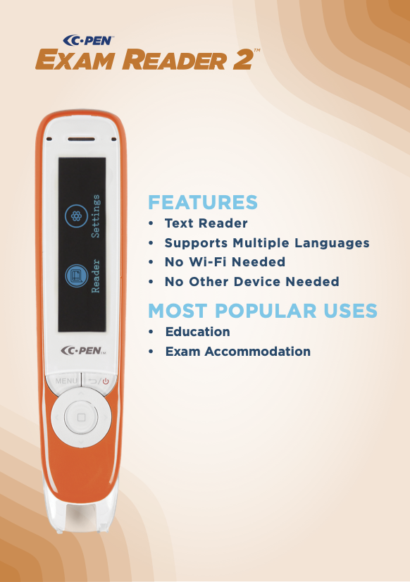 Picture of C-Pen Exam Reader 2 Portable Text To Speech Device Color Orange