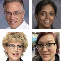 Headshot of Ken Hackbarth, Anitha Muthukumaran, Shannon Paige and Heather Williams