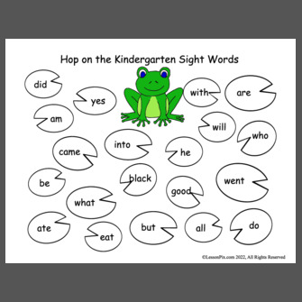 Hop+on+the+kindergarten+sight+words