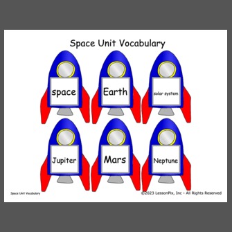 Space+unit+vocabulary