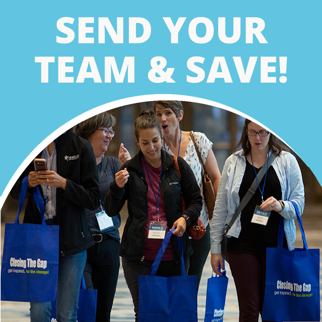 Send Your Team & Save - Group of attendees walking together.