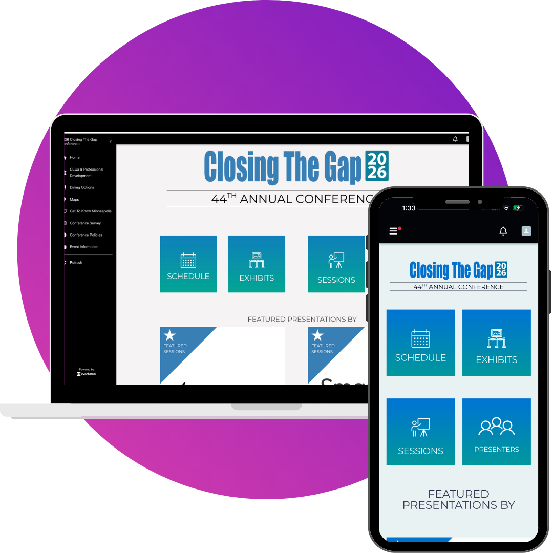 Mobile and Desktop versions of conference app.
