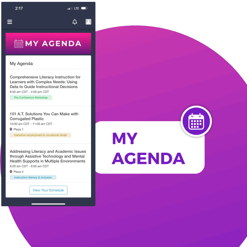 app-agenda App depticting "My Agenda"