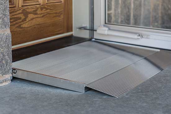 Adjustable Door Threshold Ramps for wheelchairs or scooters.