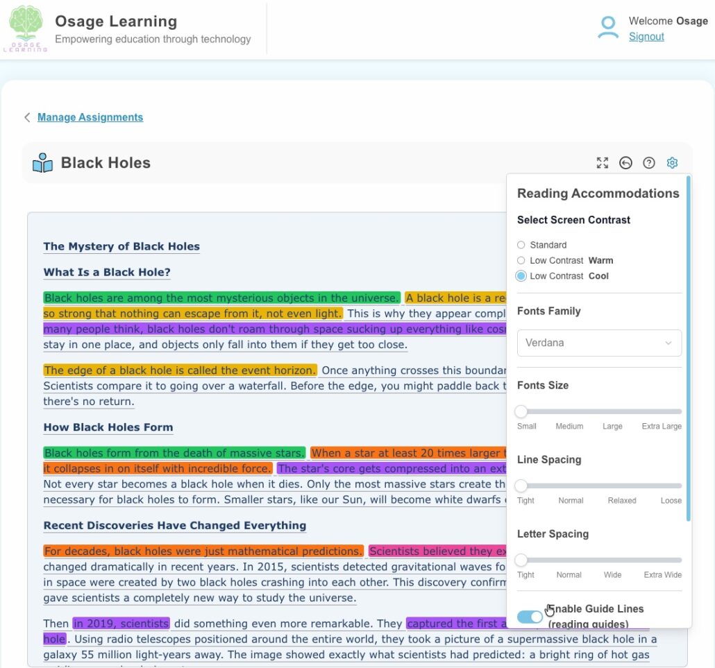 Reading Module