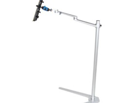 KUPOCARE KMF-101-L lightweight bedside floor stand for a tablet with a 3-inch arm